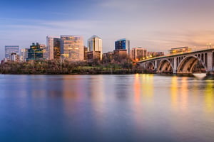 Arlington, Virginia view of Key Bridge